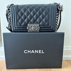Chanel mini caviar boy bag